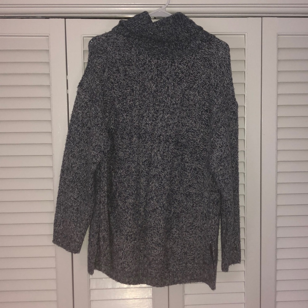 Cable Knit Turtle Neck Sweater.
